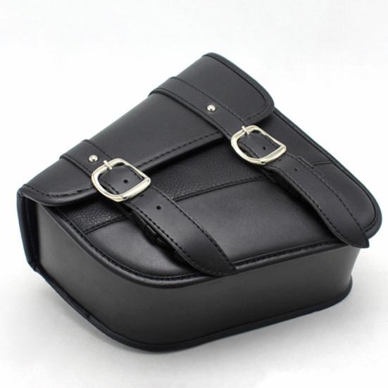 Motorcycle Swingarm Bag Waterproof Faux Leather Adjustable Strap Large Capacity Universal Triangulated Motorbike Saddlebag Swing Arm Organizer