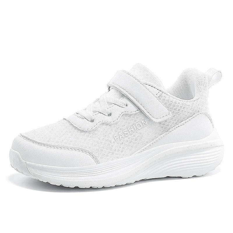 

28-40 Дитячі Великі Розміри Легкі Дихаючі Модні Кросівки на липучках для спорту та відпочинку Біле взуття 35 білий