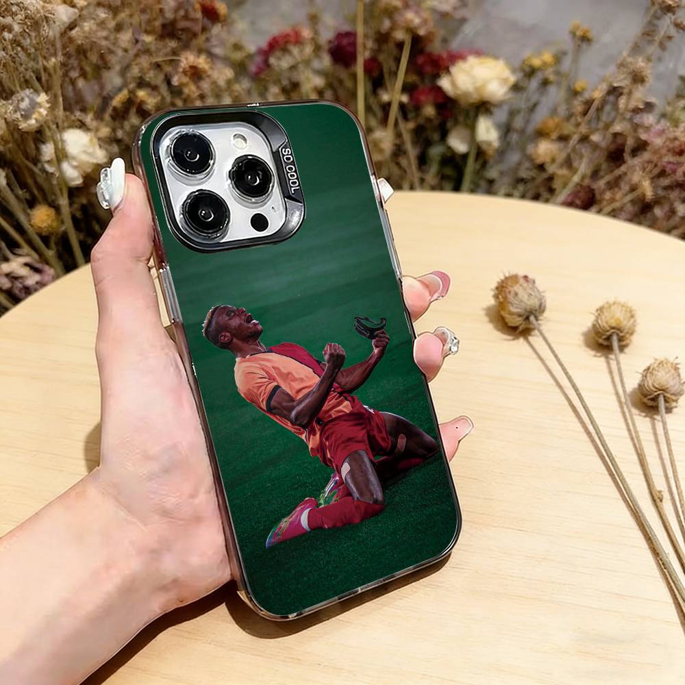 

Football V-Victor O-Osimhen Phone Case For iPhone 17,16,15,14,13,12,11 Plus,Pro Max,XS,Colorful Silver Phone case Funda Cover iPhone14