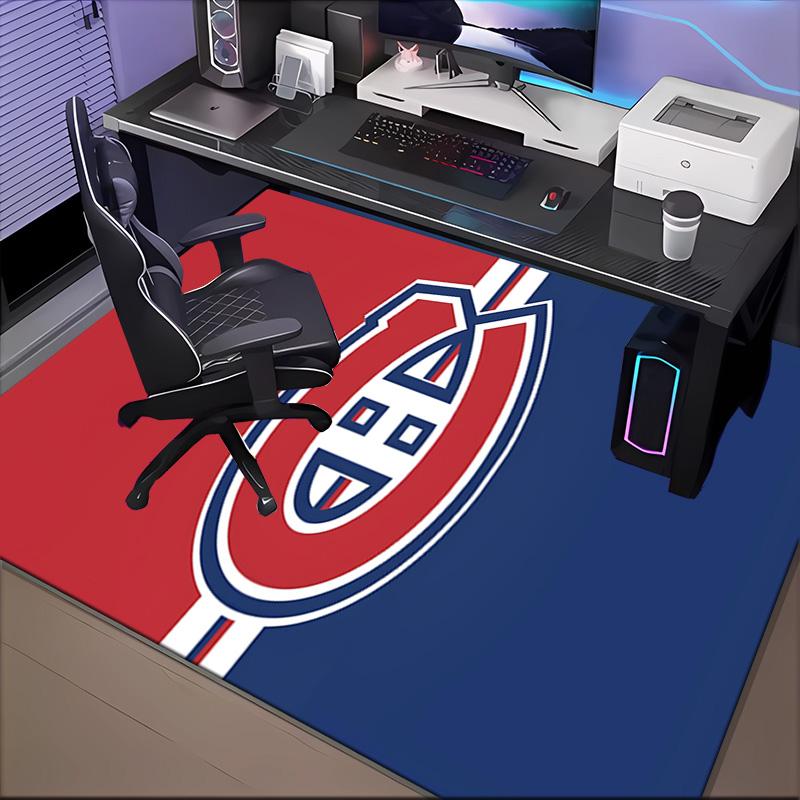 Montreal Canadi-ens Hockey Team Floor Mat for Living Room, Game Rooms, Office, Bedroom, Office Floor Mat Playful Design, Christmas fan gifts