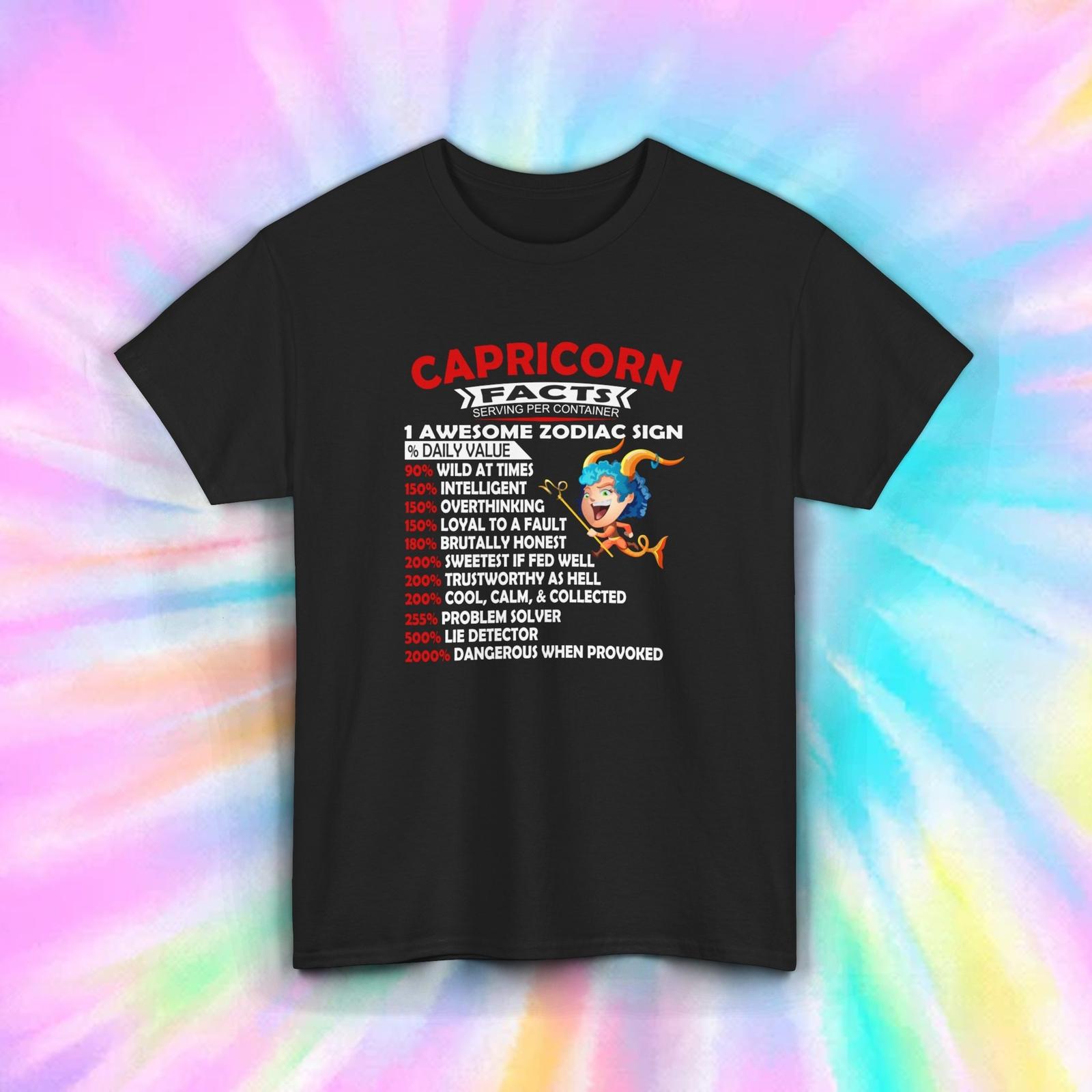 Capricorn Zodiac T-Shirt | Astrology Sign Facts Shirt | Capricorn Gift Tee S-5XL S