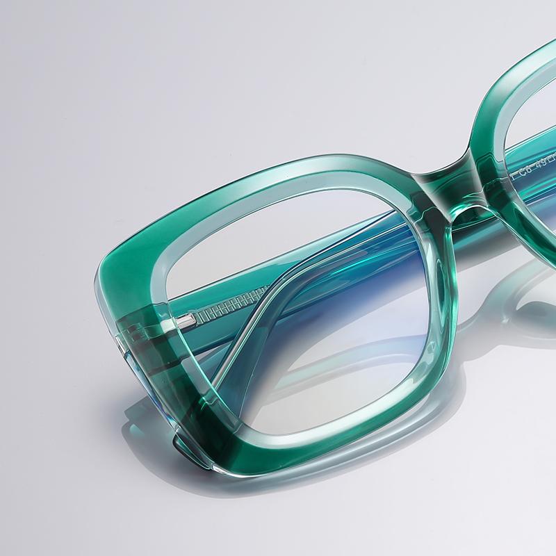 Pink Frame Square Finished Glasses Nearsighted Women  Spring Hinge Square Prescription Spectacles Power 0 -0.5 -0.75 To -6.0