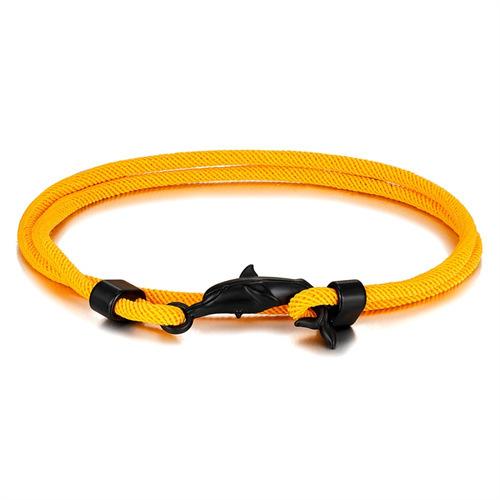 Black Cute Little Dolphin Hand Rope Small Fresh Animal Color Multi-Layer Adjustable Men'S And Women'S Bracelets