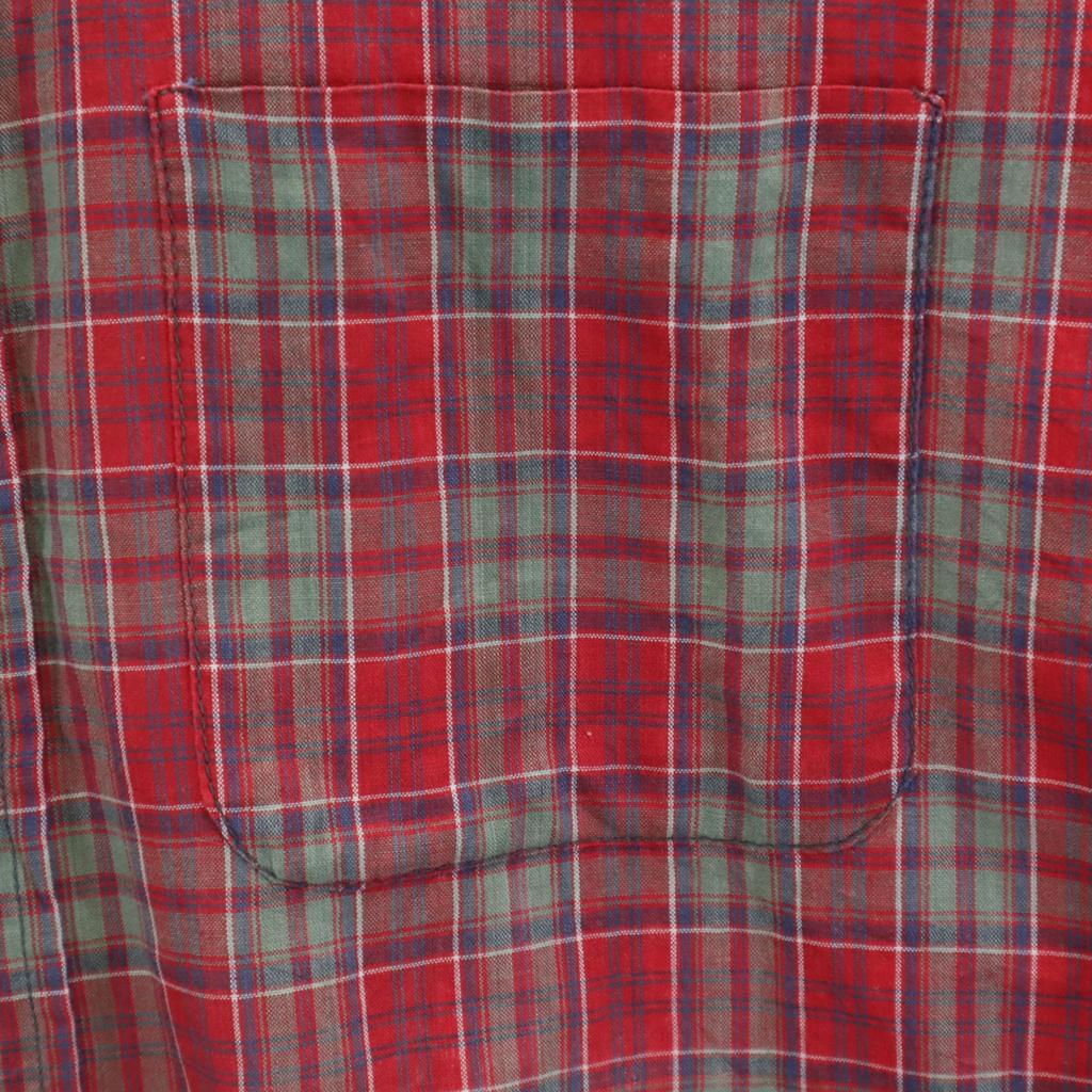 MAYWOOD 60s Vintage Check Pattern Long Sleeve Button Down Shirt L Red Men's Used