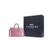 Coach Pillow Tote 34 Logo Top Zip Closure Smooth Leather Tote Bag Shopping Bag Shoulder Crossbody Handbag Large Women tote Silver Tulip CP095-SVQU
