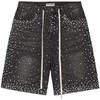 Street Hot-Fix Voll-Diamant Jeansshorts Europäisch und Amerikanisch Schwere Industrie Altes Amerikanisches Retro Locker Gerade Fünf-Punkte