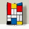 Artist P-Piet Mondrian Throw Lightweight 240g Flannel Blanket Soft Skin-friendly for Summer Cooling