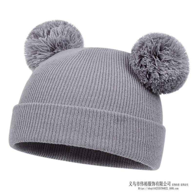 Kids Winter Warm Knitted Set Pom‑pom Hat Scarf Gloves 3‑Pcs Set Or Single Beanie Hat Windproof Ear Protection For Boys Girls Cold Weather Outdoor