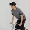 Li Ning Cool Tea T Quick-Dry Cool Casual Sports Top Logo Print Round Neck Loose Summer Short Sleeve T-Shirt Men tops Shadow-Gray AHSU709-5