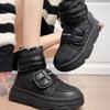 Mote Vinter Dame Plysj Mote Bomullssko Stor Plattform Sklisikre Snøstøvler Utendørs Arbeid Høy Kvalitet Komfortable Damesko