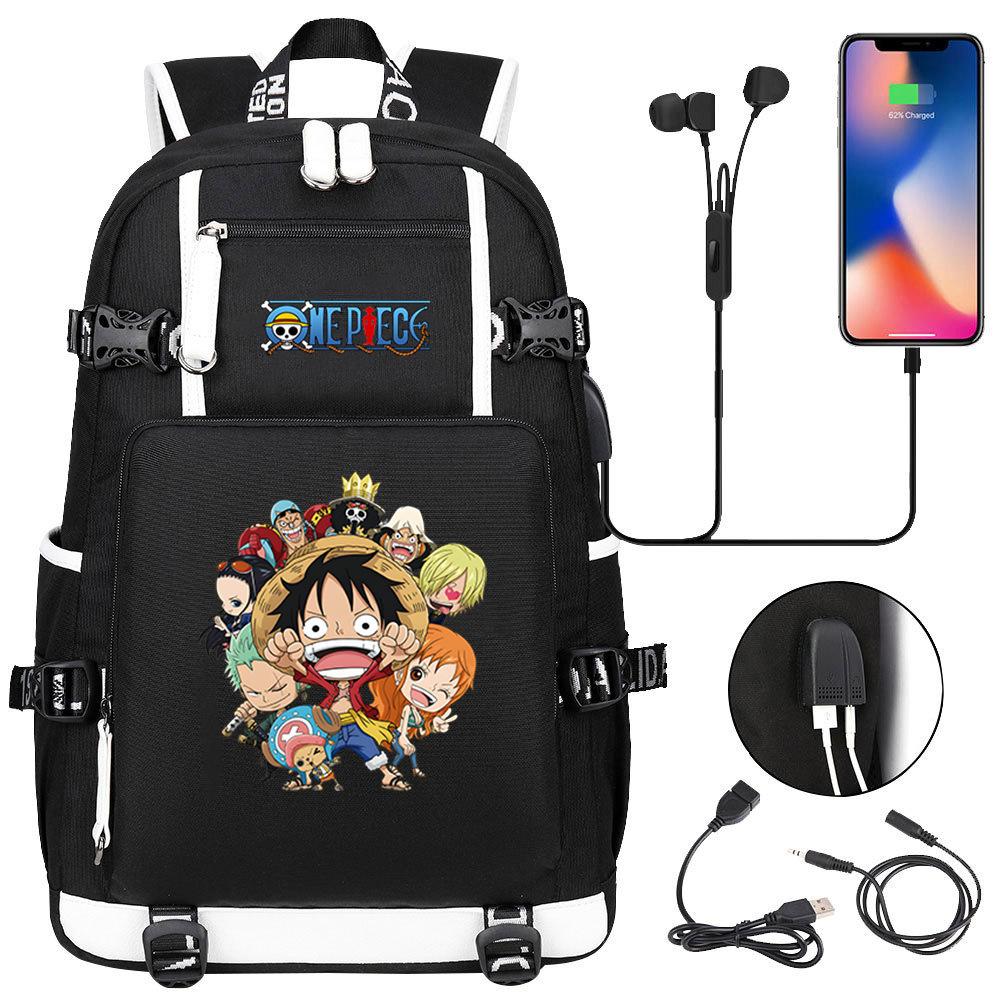 One Piece King Fashion Backpack Personalized Printing Youth Leisure Travel Cross-border Multifunctional Large Capacity Student School Bag