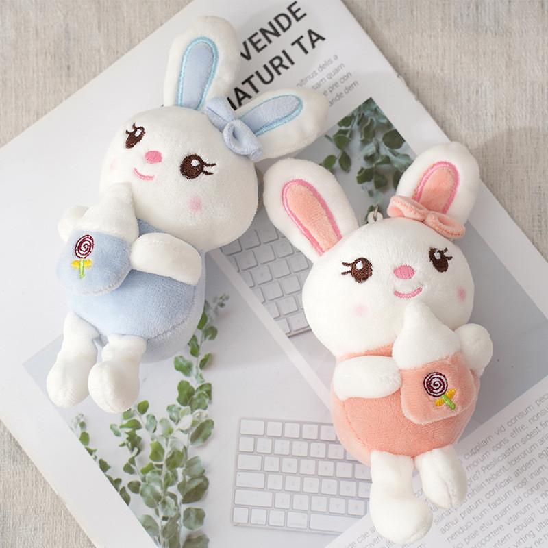 Cute Cartoon Rabbit Plush Doll Keychain Adorable Couple Gift Soft Bag Charm