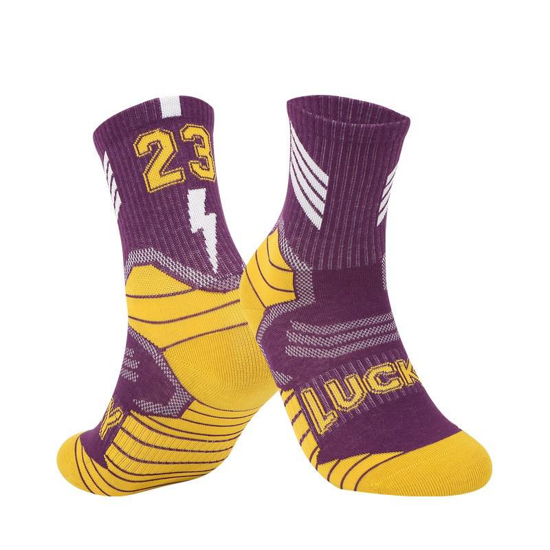 Youth Non-Slip Knee-High Basketball Socks - Breathable Combed Cotton for Big Kids and Boys