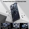 Oatsbasf Z-Form Metall Magsafe Handyhülle für iPhone 12 Pro/Pro Max Handy Schutzhülle Magnetischer Kabelloser Lade Stoßfänger