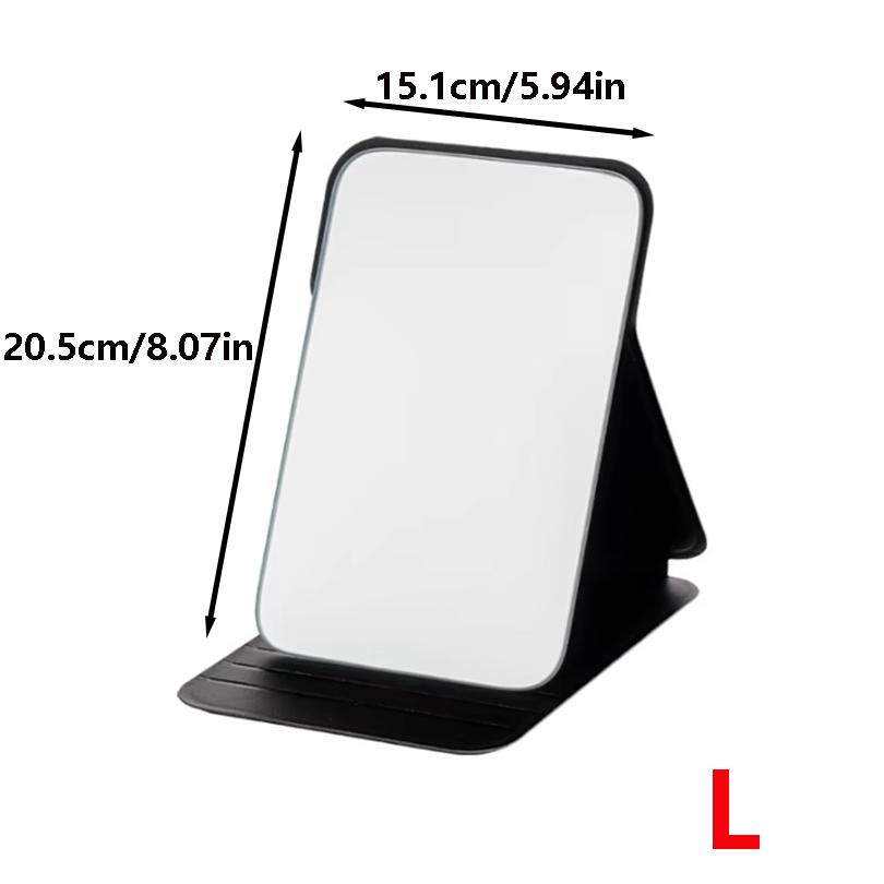 Folding Makeup Mirror High-quality Portable Desktop Makeup Mirror Single-side Creative Women Solid Color Standing Makeup Mirror