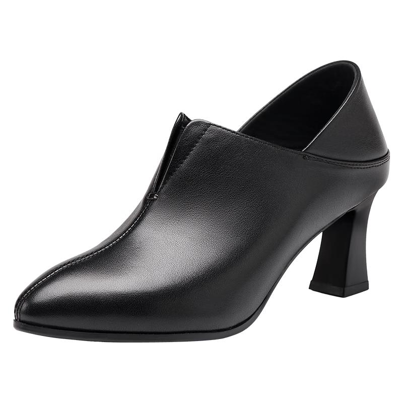 Red Dragonfly Women s Slip-on Leather High-Heel Pumps 37