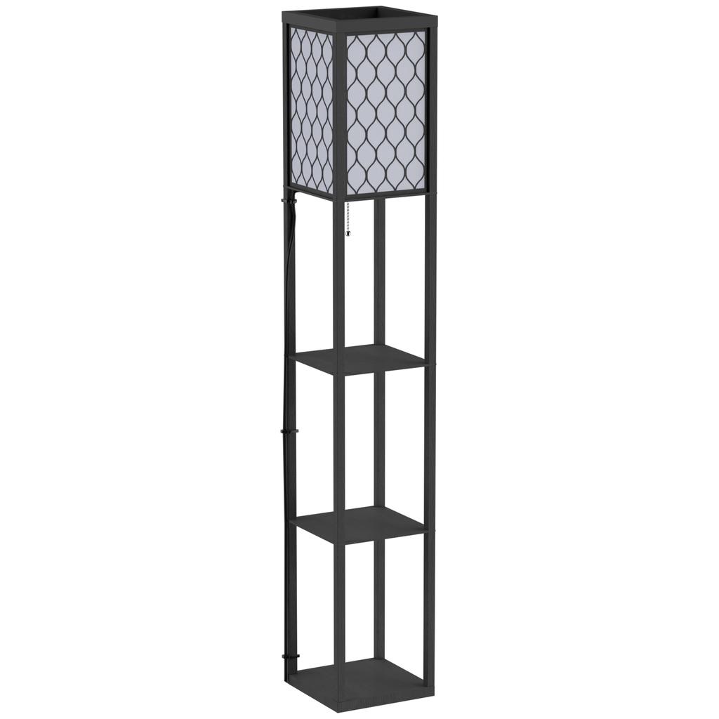 Floor Lamp Living Room with Shelf, Standing Lamp with E27 Socket for Living Room Bedroom, Excl. Light Bulb