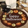 1pc Pumpkin Halloween Office Round Area Rug, Under Office Chairs Bedroom Living Room Home Decor, Room Deco, Available in Various Sizes