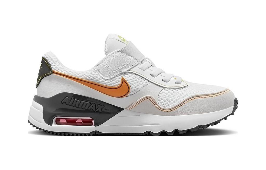 Nike Air Max SYSTM BP Comfortable Cushioning Low Top Kids Lifestyle Shoes White Gray Children Aged 3 7 Years Old DQ0285-109