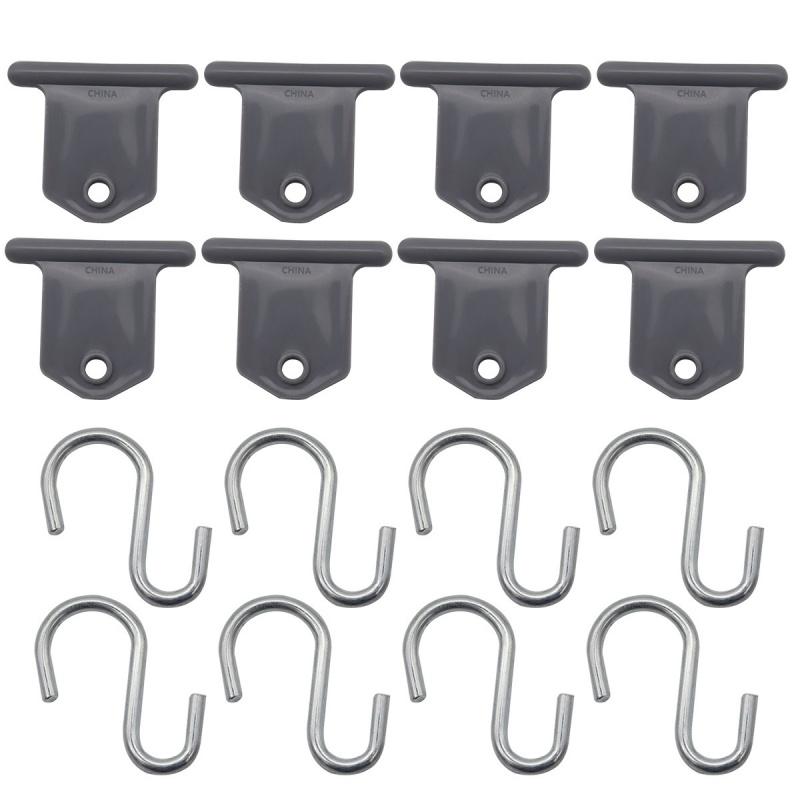 For 8PCS RV Awning Side Hooks Outdoor Clothes Drying Hooks Camper RV Traveler Awning S-Hooks