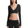 SKIMS Matte Damen Langarm Wickeloberteil IR5073-054