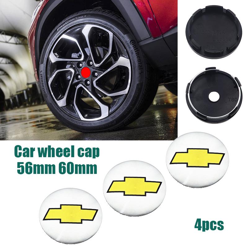 4pcs 60mm 56mm Car wheel emblem Wheel Center Hub Cap auto Rim refit dust-proof badge covers styling accessories For Chevrolet HK2
