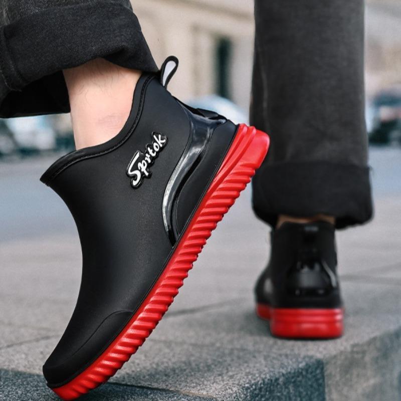 Fashion 2025Fashion Short Mens Rain Boots Anti Slip Waterproof Shoes for Kitchen Wear Resistant Water Boots for Car Wash Botas De Lluvia