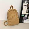 Canvas Backpack Women's Large Capacity Solid Color Student Schoolbag Men Travel Backpack