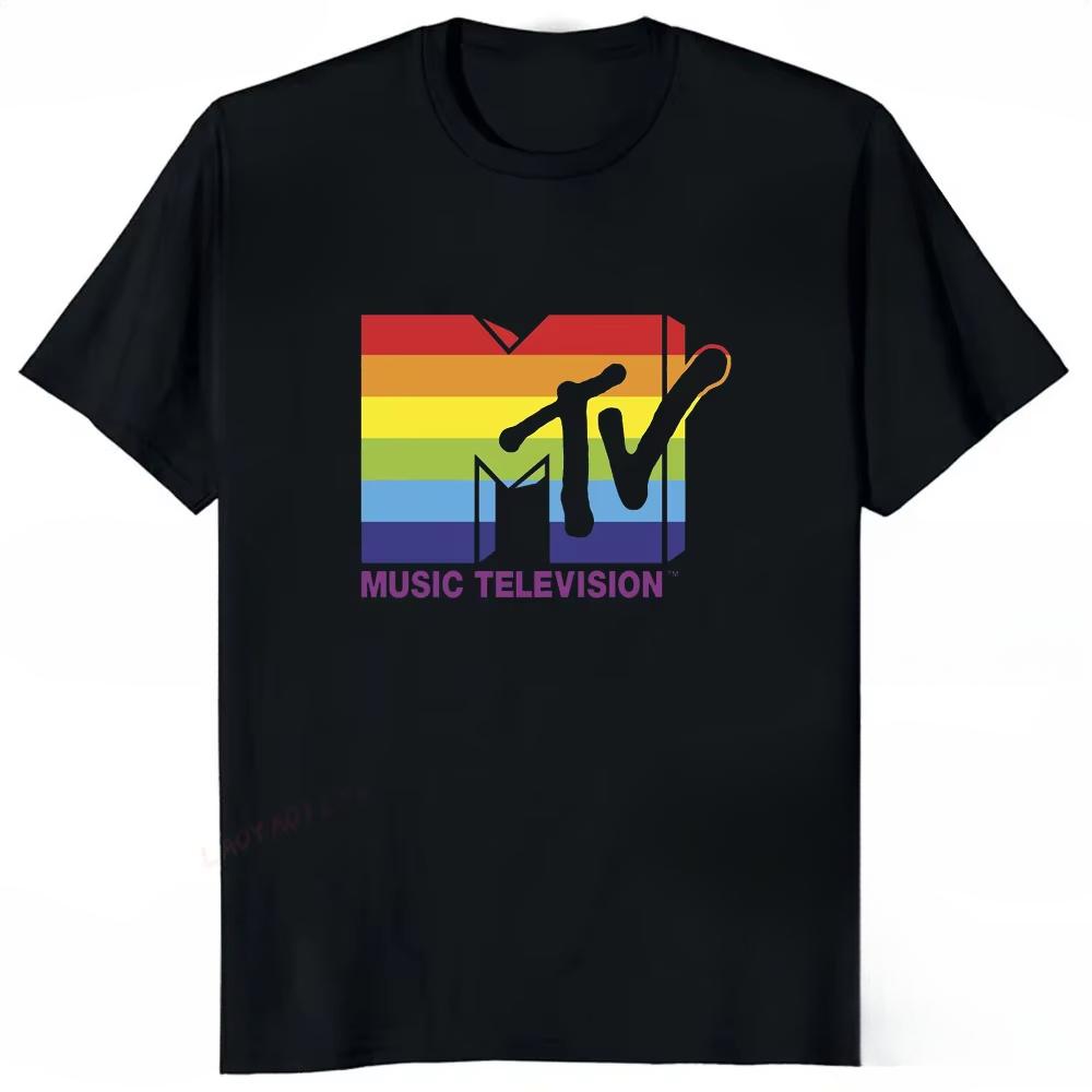 Tricou Retro Bărbați Femei Vintage Rock Hip Hop Tv Vară Mtv Music Television Grafic Top Streetwear Supradimensionat Larg Casual