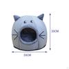 Self Warming 2 In 1 Foldable Cave House Animal Shape Nest Pet Sleeping Bed for Cats and Small Dogs