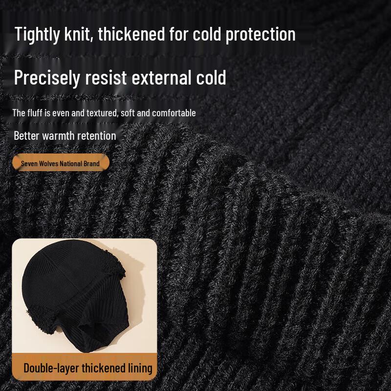 Qipilong Men's Warm Winter Fleece-Lined Duckbill Cap