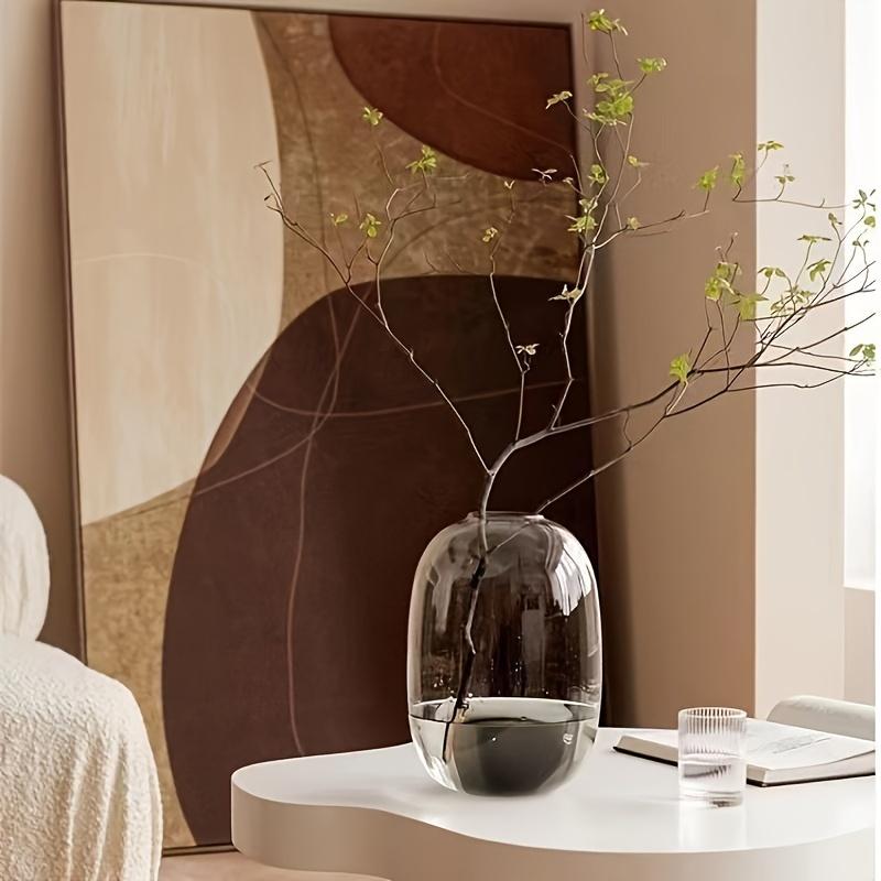 Minimalist Elegant Glass Vase - Perfect for Living Room Decor & Hydroponic Arrangements for Fresh Flowers