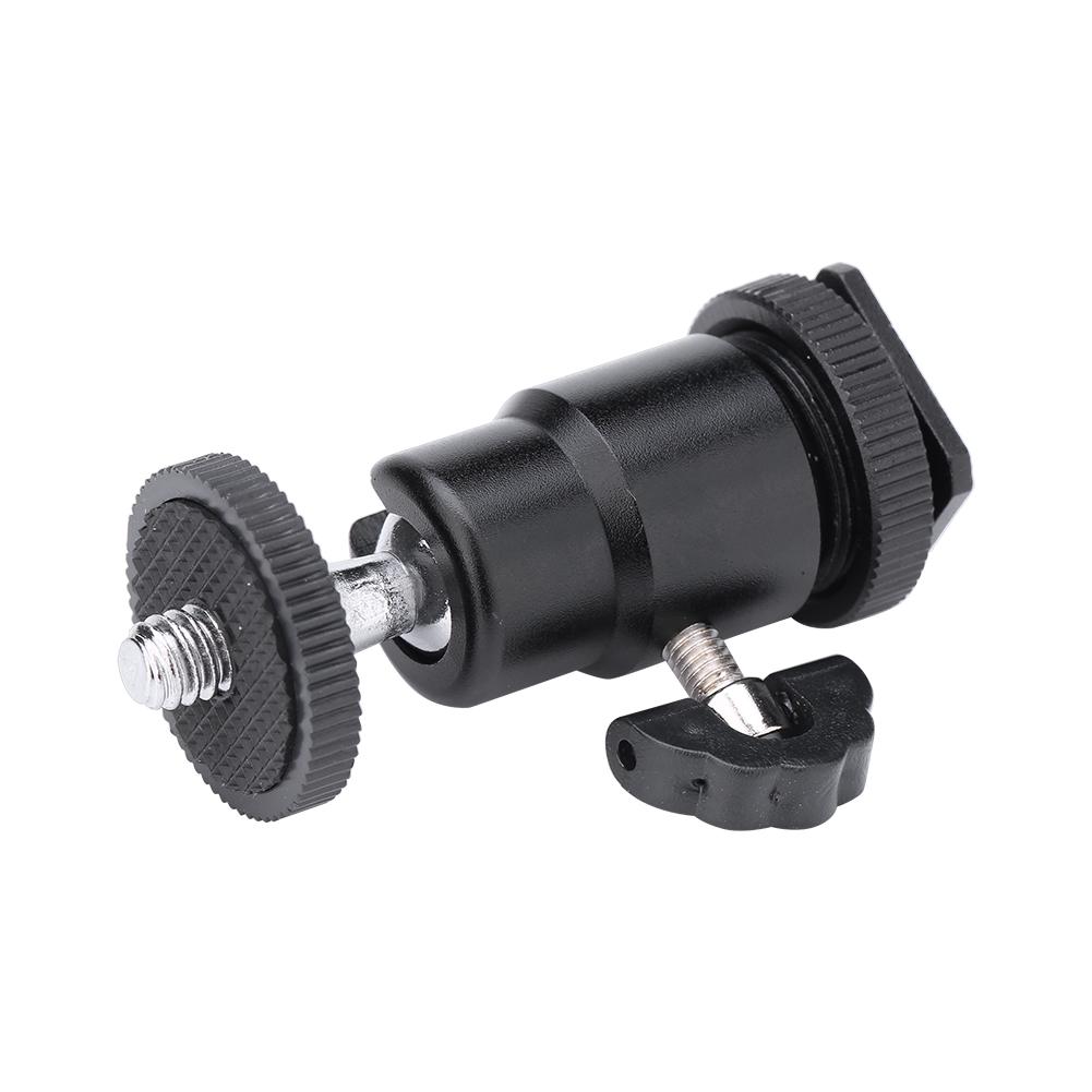 Back 1 4 inch Screw Camera Tripod Mini Ballhead Hot Shoe Adapter Accessory For Digital Camera