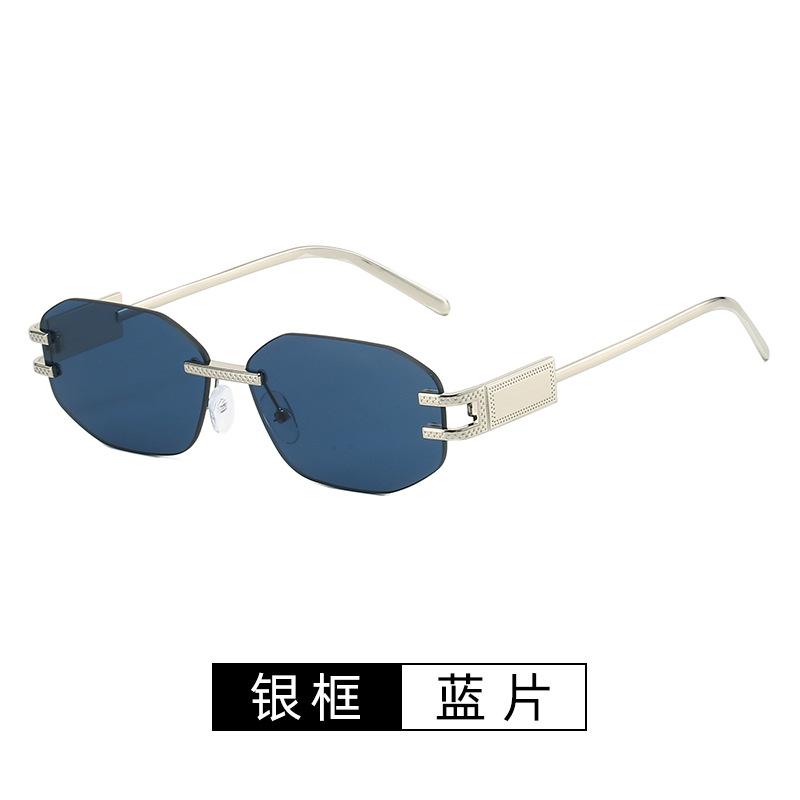 

Rimless Sunglasses Rectangle Fashion Popular Women Men Shades Small Square Sun Glasses For Female Frameless Eyeglasses UV400