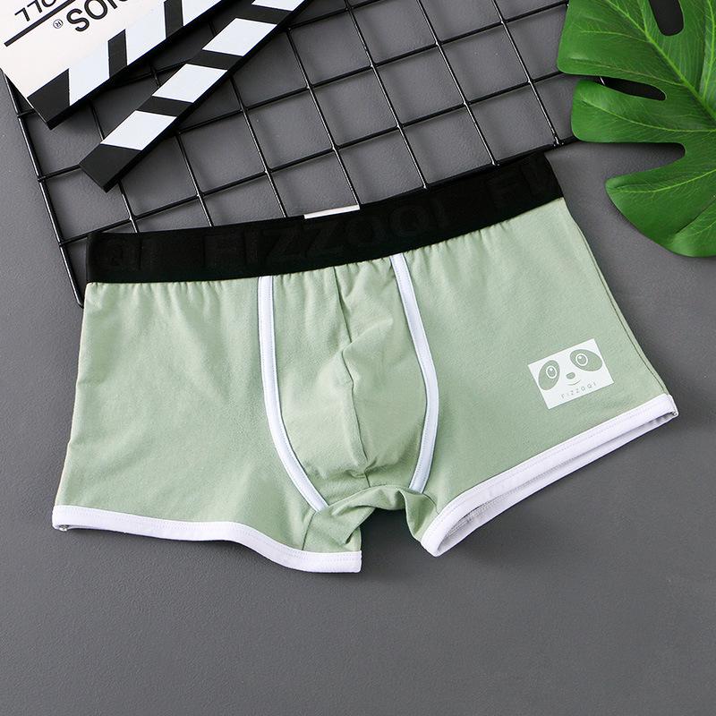 

Модные высококачественные трусы-боксеры для мужчин, новейшее нижнее белье, мужские хлопковые дышащие трусы-боксеры с персонализированным принтом милой панды из мультфильма 3XL зелёный