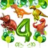 Dinosaur 1 -9 Years Old Birthday Party Balloon Background Decoration Number Set Birthday Number Balloon Set Green 