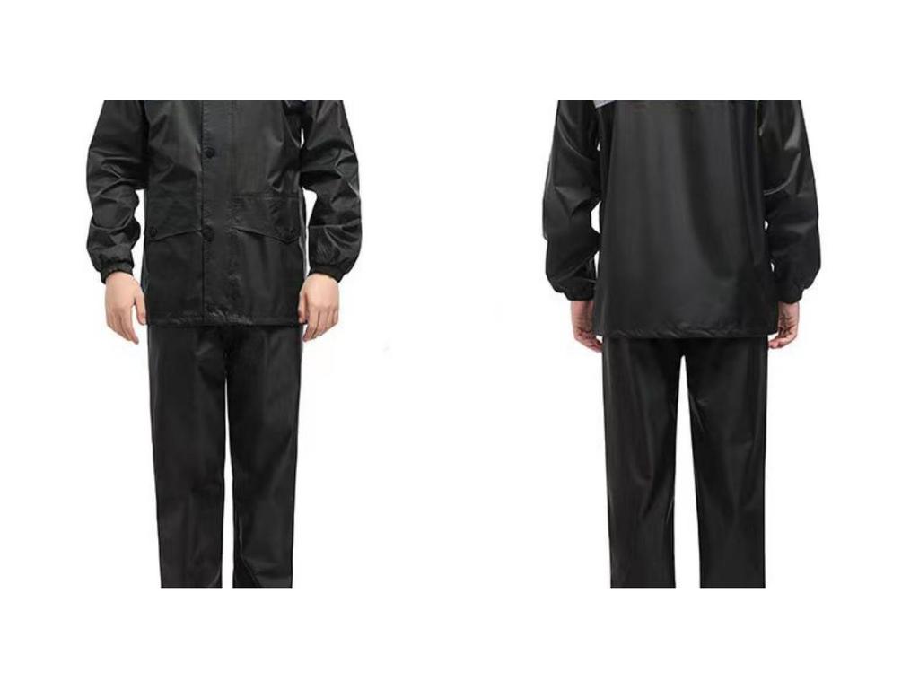 Men's and Women's Reflective Waterproof Raincoat and Pants Set for Riding and Takeaway