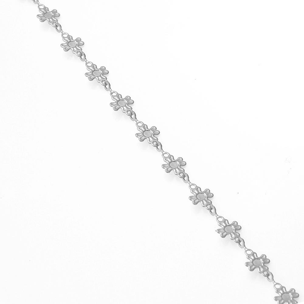Wholessale 1 Meter Stainles Steel Gold Color Handmade Heart Eye Sunflower Chains for Women Necklace Bracelet Anklet DIY Jewelry