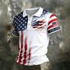 Men's Casual Quick Dry Mesh Golf Polo Shirt Short Sleeve Printed Button Down Lightweight Sportswear Top for Outdoor Activities
