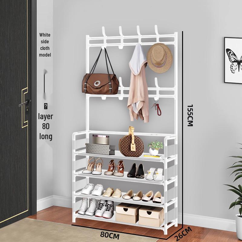 Moderner multifunktionaler Metall-Schuh- und Garderobenständer: Stand-Aufbewahrung, schlicht, minimalistisch für Schuhe und Kleidung