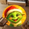 1pc Christmas Grinch Round Chair mat Area Rug - Non-Slip, Floor Mat for Office, Bedroom, and Indoor Decor -1002093