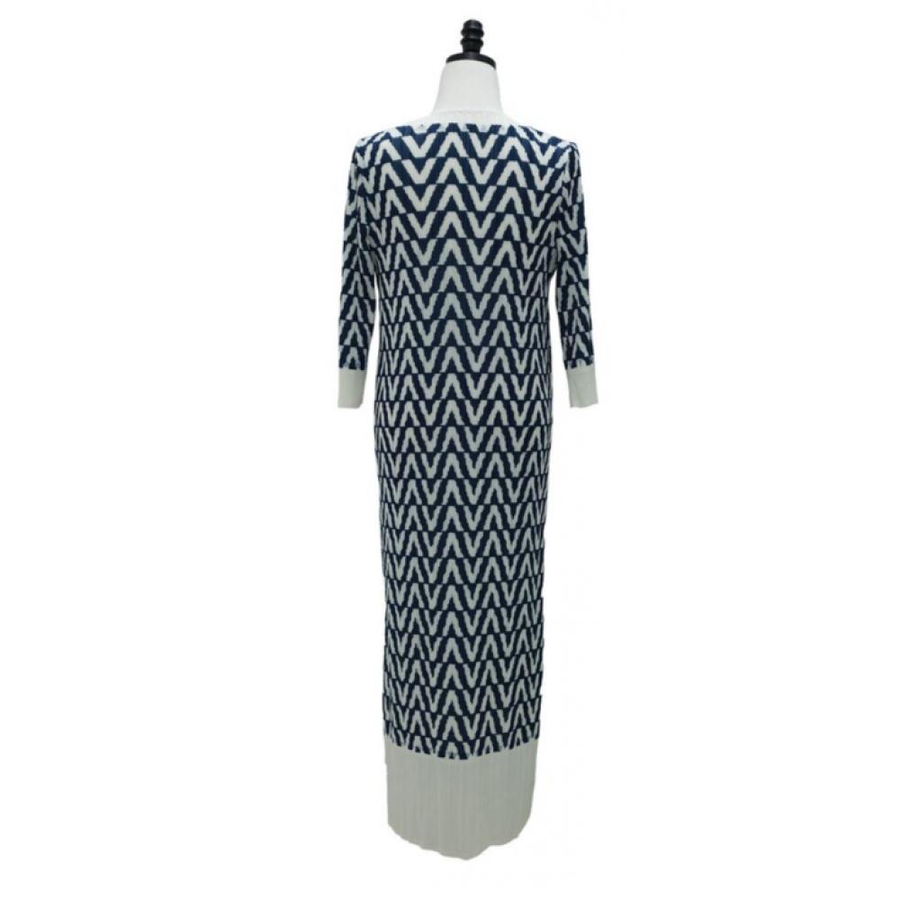 Shiz Madam Women S V Neck 7 SleeVe Pleated dreSS N2671
