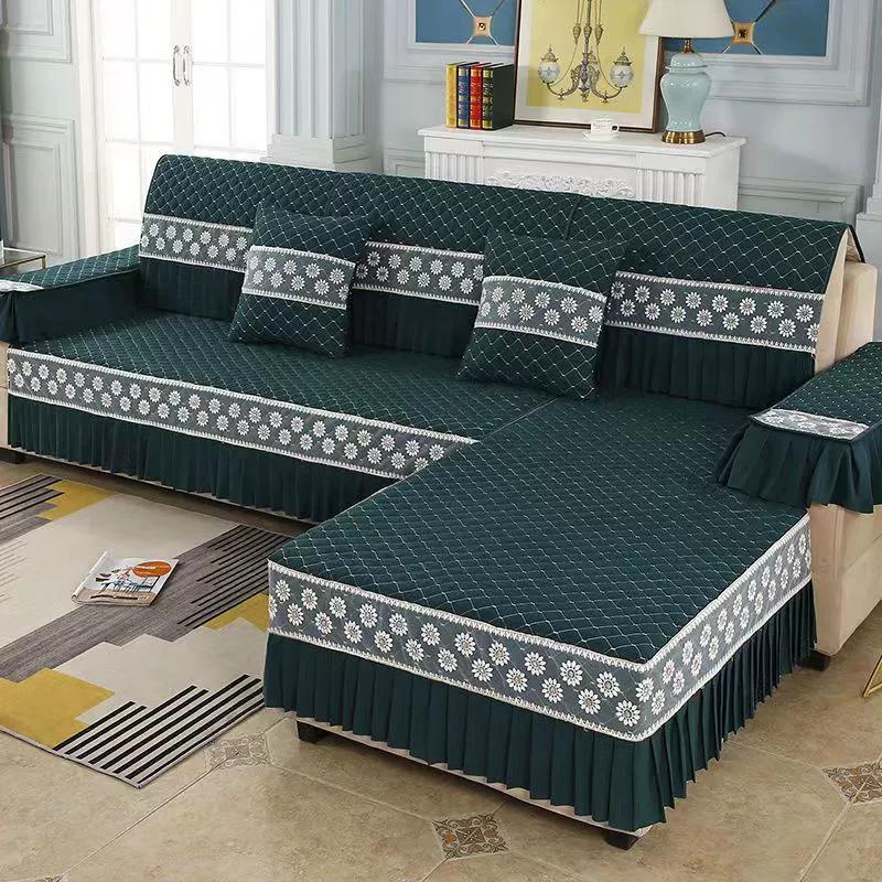 Four Seasons Universal Anti Slip Thickened Sofa Cover Household All-in-one Universal Cover Minimalist Modern Seat Cushion Cover Cloth