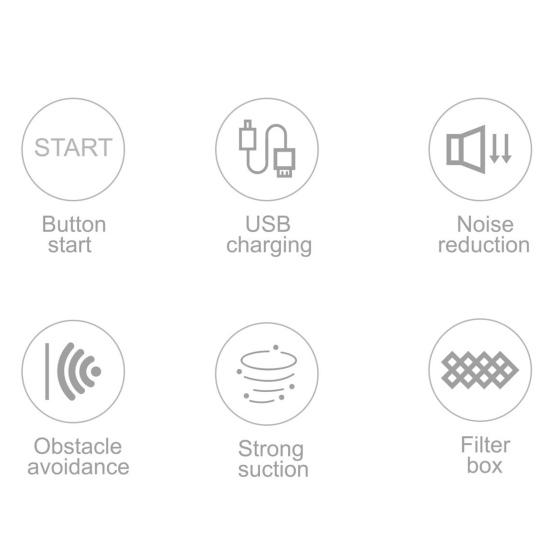 Robot Vacuum And Mop Combo Rechargeable Sweeping Vacuuming Mopping 3-in-1 Robot Vacuum Cleaner Mini Sweeping Robot for Hard Floor