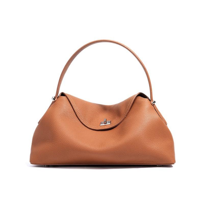 

Shoulder Crossbody Bag Handbag High-end Simple Fashionable Versatile Top Layer Cowhide Leather 33x11x18cm коричневый