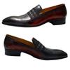Summer One-Pedal Leather Shoes Men'S Pointed Business Leisure Without Belt Engraving Men'S Shoes British Leather Lazy Loafers