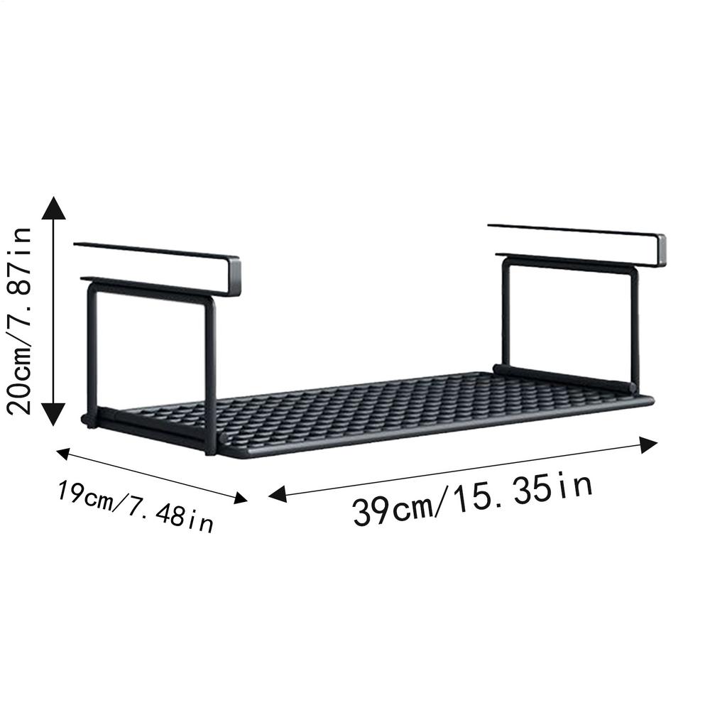 Extendable Under Cabinet Organizer Shelf Steel Under Desk Storage Rack Multipurpose Kitchen Household Hanging Storage Racks