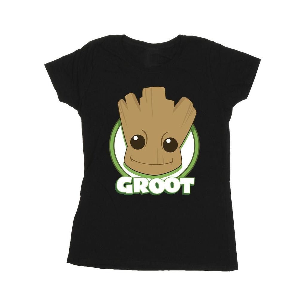 Guardians Of The Galaxy Womens/Ladies Groot Badge Cotton T-Shirt