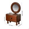 Tabletop Mirror Bathroom Shaving Countertop Wood Desk Makeup for Christmas