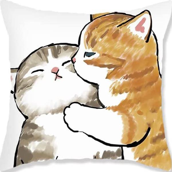 Nordic Cartoon Animal Pillow Cover Cute Printed Linen Pillow Home Ornament Sofa Car Premium Durable Quality Useful